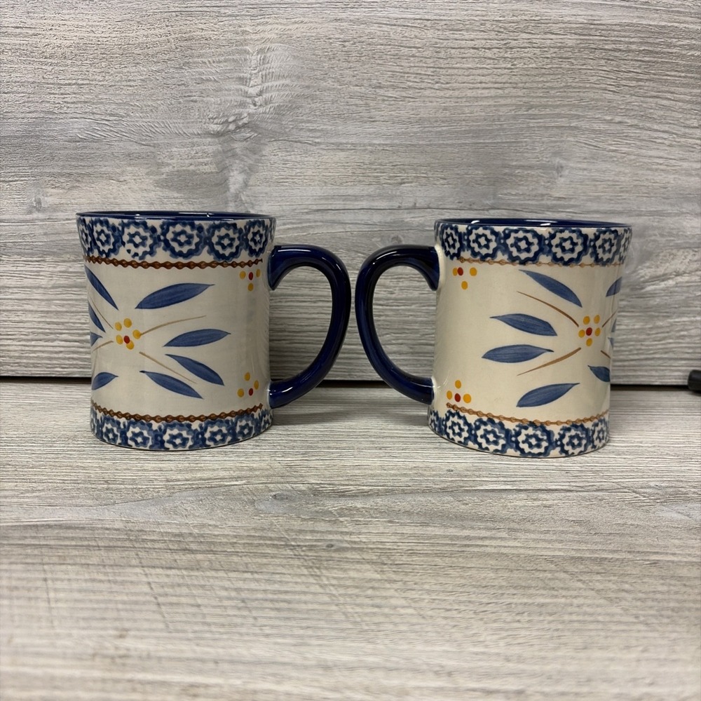 Temptations by Tara OLD WORLD BLUE Mug set of 2 - EUC (e9) - Picture 3 of 9